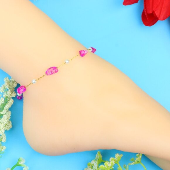 Elegant Handmade Anklet – Perfect for Women & Girls | Ideal Gift Option, DYC1604 - Picture 4 of 11